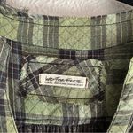 Free People  Lou Top in Meadow Plaid Green Oversized Sz XS Photo 2