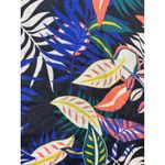 C&C California Size 1X Shirt Tropical Leaf Print 100% Linen Blouse Top Plus Photo 2