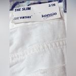 Kensie JEANS NWT! The Slim, High Rise “True Vintage” White Raw Hem Jeans💖💖 Photo 3
