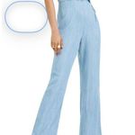 Guess Womens Light Blue Tie Surplice Back Sleeveless Wide Leg Jumpsuit MEDIUM Photo 12