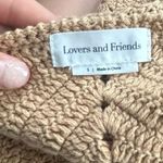Lovers + Friends  Equator Knit Halter Mini Dress Tan Crochet Size Small Photo 9