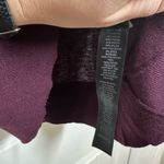 White House | Black Market WHBM Ruffled & Knit Sweater Blouse Burgundy color Photo 5