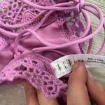 Urban Outfitters NWOT UO Out From Under Purple Halter Floral Lace Tie Bralette size Medium Photo 4