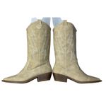 Dirty Laundry Josea Cowboy Boot Women's Size 8 Mid Calf Soft Shaft Cream New Photo 5