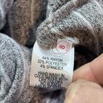 Gibson  Tie Front Cozy Fleece Pullover Top Gray Ivory Stripe Size M Minimalist Photo 3