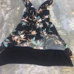 Size XS Coco + Jaimeson Black Floral Sundress Lace Up Front Low Back Shark Bite Photo 6