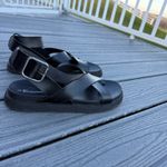 No Boundaries Black Strap Sandals Photo 2