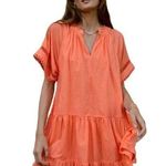 Self Contrast Mavis Mini Dress Persimmon Size XS Photo 0