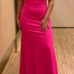 Betsy and Adam  Hot Pink Prom Dress Photo 0