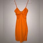 Princess Polly  Bright Orange Bow Top Cutout Mini Dress Photo 1