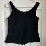 Vintage eyelet black tank top y2k Size M Photo 0
