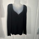 Halogen  Black Ribbed Long Sleeve Sweater Size XL NWT Photo 2