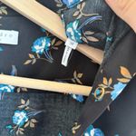 Sandro Paris Black Floral Button-Front Satin Dress- Size 38 (US 6) 100% Viscose Photo 5