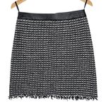Tory Burch NWT Women’s Black and White Rafia Woven Pencil Skirt size 6 Photo 5