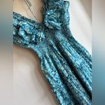 Anthropologie Love the Label Azalea Blue Ruffled Maxi Dress Size M Photo 3