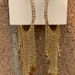 Anthropologie New Stella & Ruby Crystal Star cascading chain fringe statement Hoop earring Photo 3