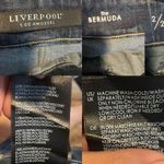Liverpool NWT  Womens Shorts Bermuda Blue Denim Jean Cuff Hem Pull On Size 2 Photo 8