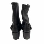 Vera Wang  Natasha Biker Booties with Chain and Buckles Black Size 10M Photo 7