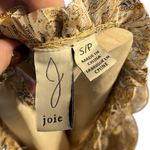 Joie  Cream Flutter Sleeve Blouse with Mock Neck Ruffles Photo 6