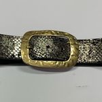 3D metallic and black gold buckle belt NWOT Photo 1