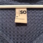 SO ® Blue Babydoll Flowy Henley Top Photo 3