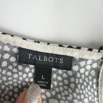 Talbots Black & White Knot Tie Top Size Large Business Class Meets Brunch Boss Photo 2