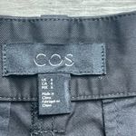 COS Women’s Black Cotton Pants With Side Open Stitching Size 6 Barrel Style Legs Photo 6