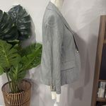 Derek Lam 10 Crosby micro plaid blazer jacket with knit sweater sleeve hem Black Size 8 Photo 2