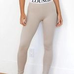 Lounge  reborn grey cream elastic waist high leggings Photo 0