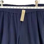 J.Crew Point Sur Pants Womens M Navy Blue Paperbag Wide Leg Cropped Relaxed Photo 3