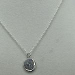 Sterling Silver  laser cut rose pendant necklace. Photo 2