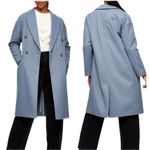 Topshop NWT $160 Blue Brooke Double Breasted Blue Coat Sz 2 Photo 2