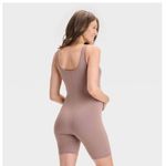 Isabel Maternity‎ Taupe Short Stretch Activewear Unitard Jumpsuit Size Large Brown Photo 1