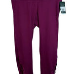 Nwt C9 by Champion Grape Vine Lace Up Cropped Active Leggings Purple Photo 0