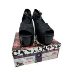 Jeffrey Campbell Mary Jane Foxy-Wood Black Snake Skin Calf Leather 40 / 9.5 Photo 1