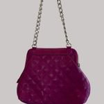 Y2K Britney Spears Fuchsia Faux Leather Quilted Clutch Bag With Silver Zipper Pink Photo 8