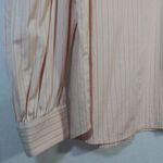 Treasure & Bond  Pink Stripe Puff Sleeve Button Back Long Sleeve Top Size M Photo 3