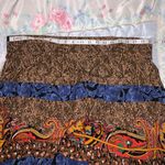 carole little Vintage tiered maxi skirt paisley mixed print size boho, waist 38" Photo 6