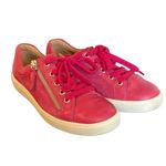 Hotter ChaseāLeather Ortholite pink side zip sneakers size 6.5 Photo 1