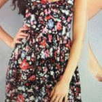 Free People  Sunkissed Summer‎ Floral Dress Mini Womens Size 4 Open Back Photo 0