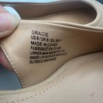 JustFab JF Gracie Block Heel Slingback Pumps Beige Black Square‎ Toe Classic Women's 8 Photo 6