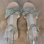 J.Crew Womens Sandals 7 Tan Black Animal Leopard Print Calf Hair Strappy Flats Photo 4