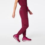 FIGS Uman Relaxed Jogger Scrub Pants in Deep Cranberry, Size Large Photo 3