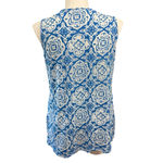 Avenue  Tank Top Size 18/20 Blue White Patterned Sleeveless Photo 4