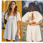 Free People NWT  Violet Puff Sleeve Mini Dress S White Photo 1