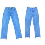 AGOLDE RILEY HIGH RISE STRAIGHT CROP RAW HEM JEANS SIZE 24"β Photo 2