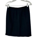 Ann Taylor Black Pinstripe Lined Pencil Skirt Sz 4P 4 Petite Wool Blend Photo 0