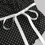 SheIn Retro Black & White Polka Dot Asymmetric Hem Bowknot Women Tank Top Photo 12