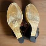 Michael Michael Kors Josephine Size 7.5 Black Leather Wedge/Block Platform Photo 7