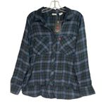 Denizen from Levi's Levi's The Ex-Boyfriend Shirt Blue/green Plaid Button-up Shirt Small Photo 6